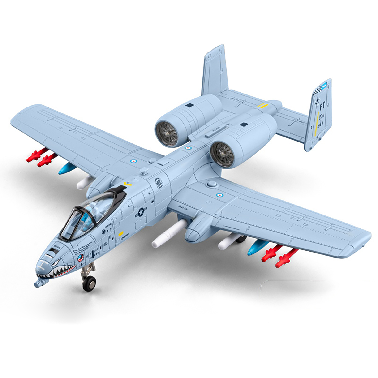 A - 10 Thunder II avión de ataque aleación modelo de aviación sonido y óptico decoración militar jardín de infantes premios para niños