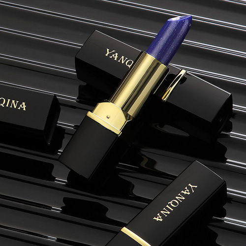 YANQINA Blue Kiss Black Rose Color-Changing Lipstick Waterproof and Transfer-Resistant, Thousands of Colors, Temperature-Responsive Lipstick