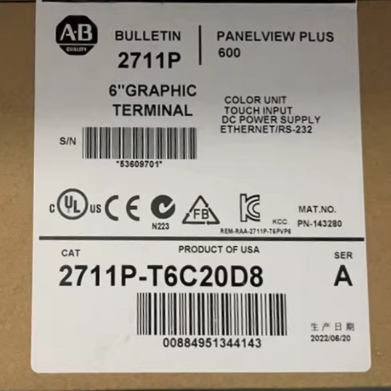 Ab Rockwell Touch Screen 2711P-T6C20D8