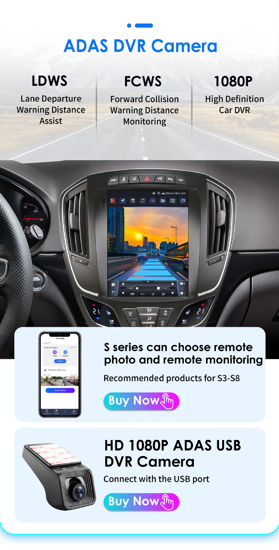 9.7inch Suitable for 2014-2018 Buick Regal/Opel Insignia Car-Mounted Vertical Screen Android Navigation Gps