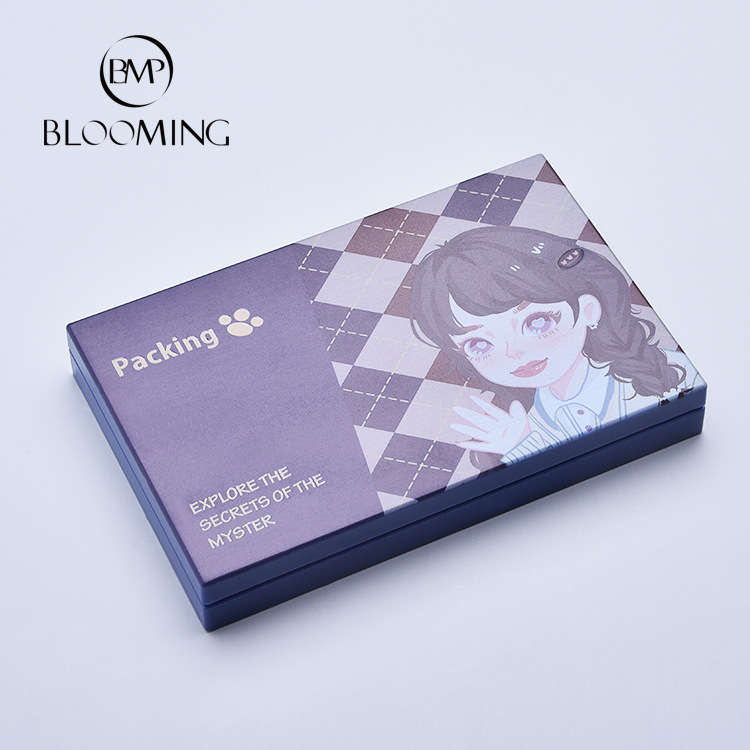 厂家定Z眼影盒腮红盒遮瑕高光化妆品包材容器带镜彩妆盒