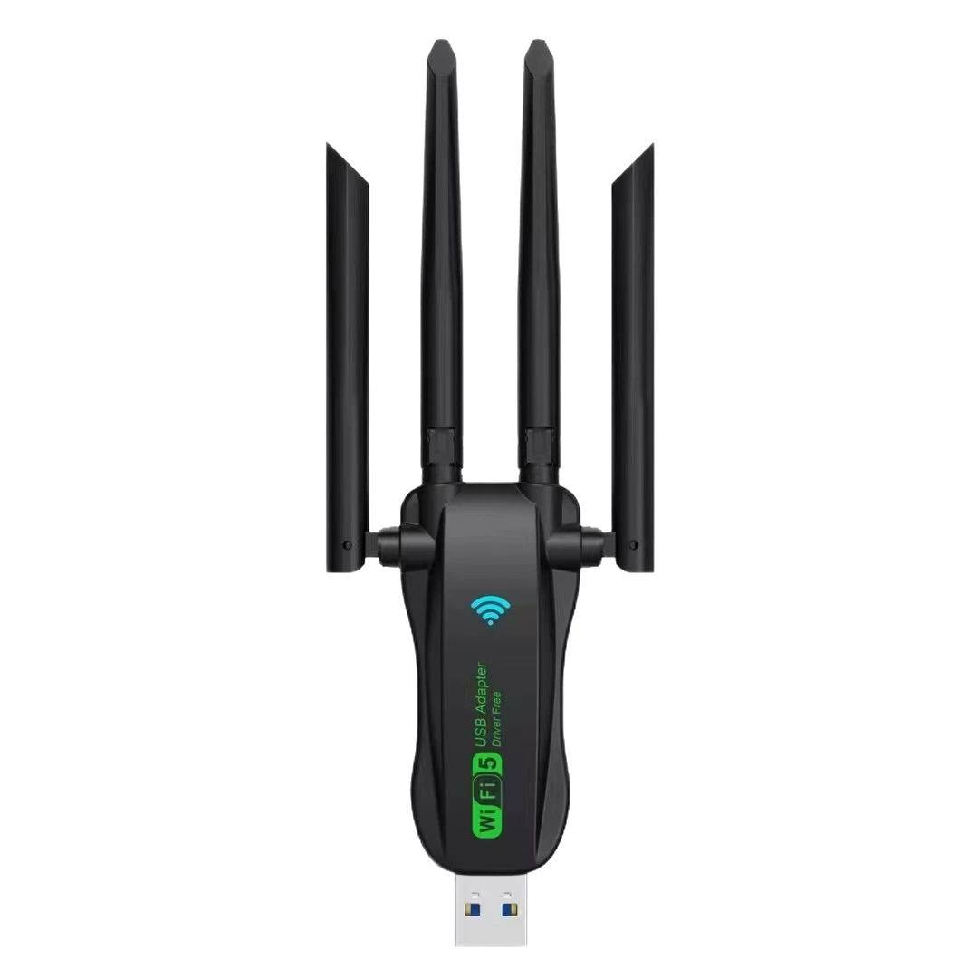 USB беспроводная сетевая карта 1300 Мбит/с гигабитная 5G двухдиапазонная бездрайверная wifi6 беспроводной приемник для компьютера оптовая