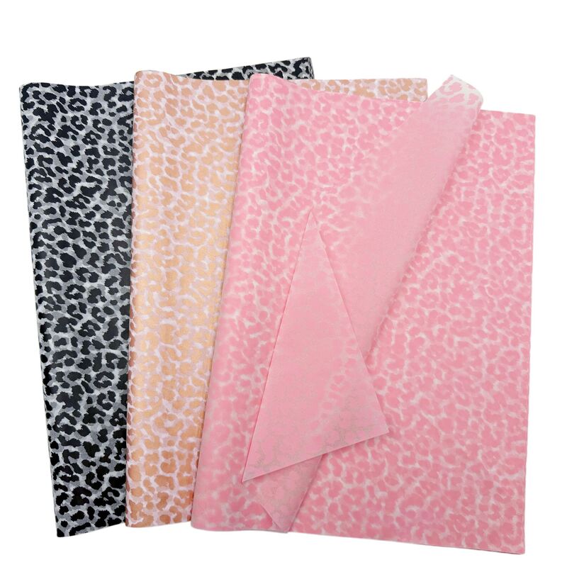 Colorful Leopard Print Copy Paper, Thin Paper for Clothing Packaging, Pearlescent Paper for Flower Gift Boxes, Printable Moisture-Proof Packaging Paper