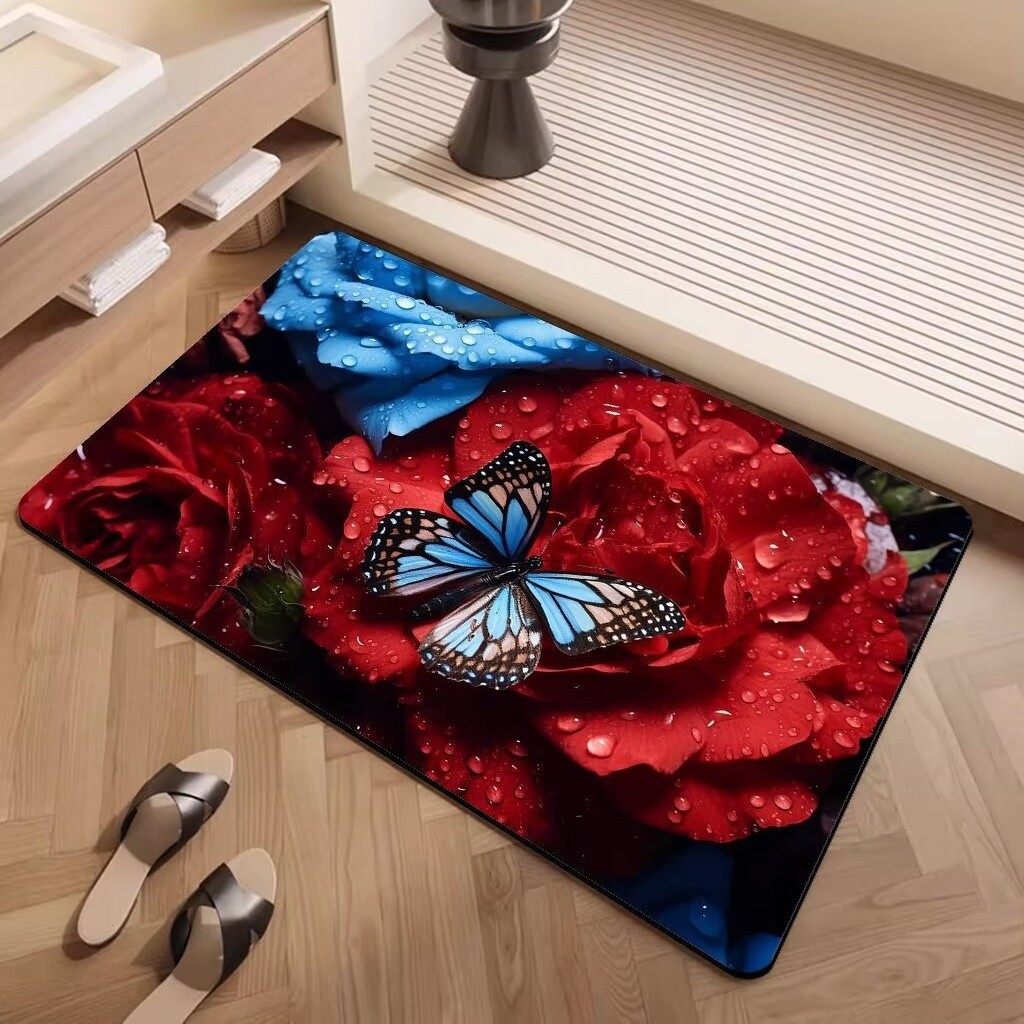 3d Flower Bath Rug Non-slip Absorbent Mat For Bathroom And Kitchen_voghion.com