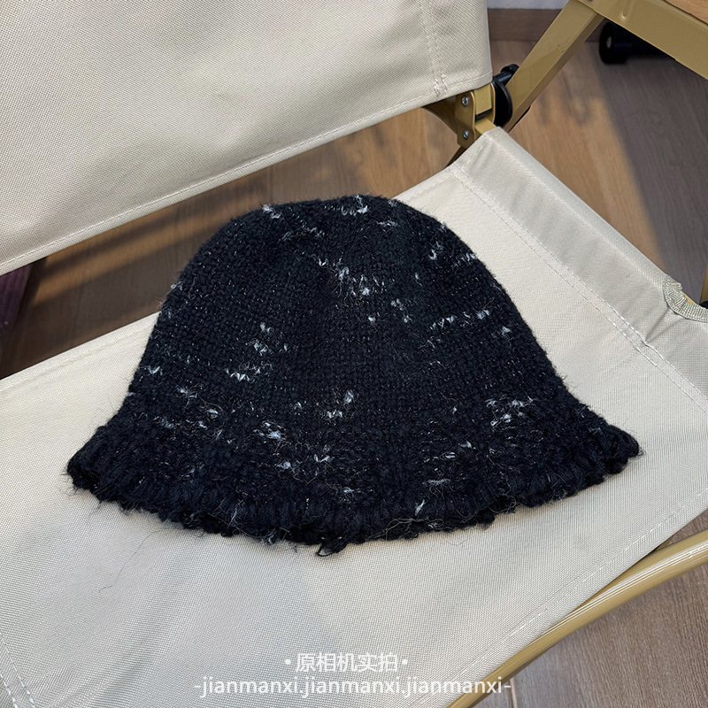 韩版可爱混色针织毛边针织帽子女秋冬新款学院风奶油甜美保暖渔夫|undefined
