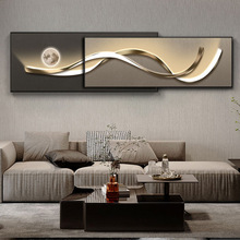抽象简约客厅装饰画现代轻奢沙发背景墙挂画高级感叠加画两联壁画