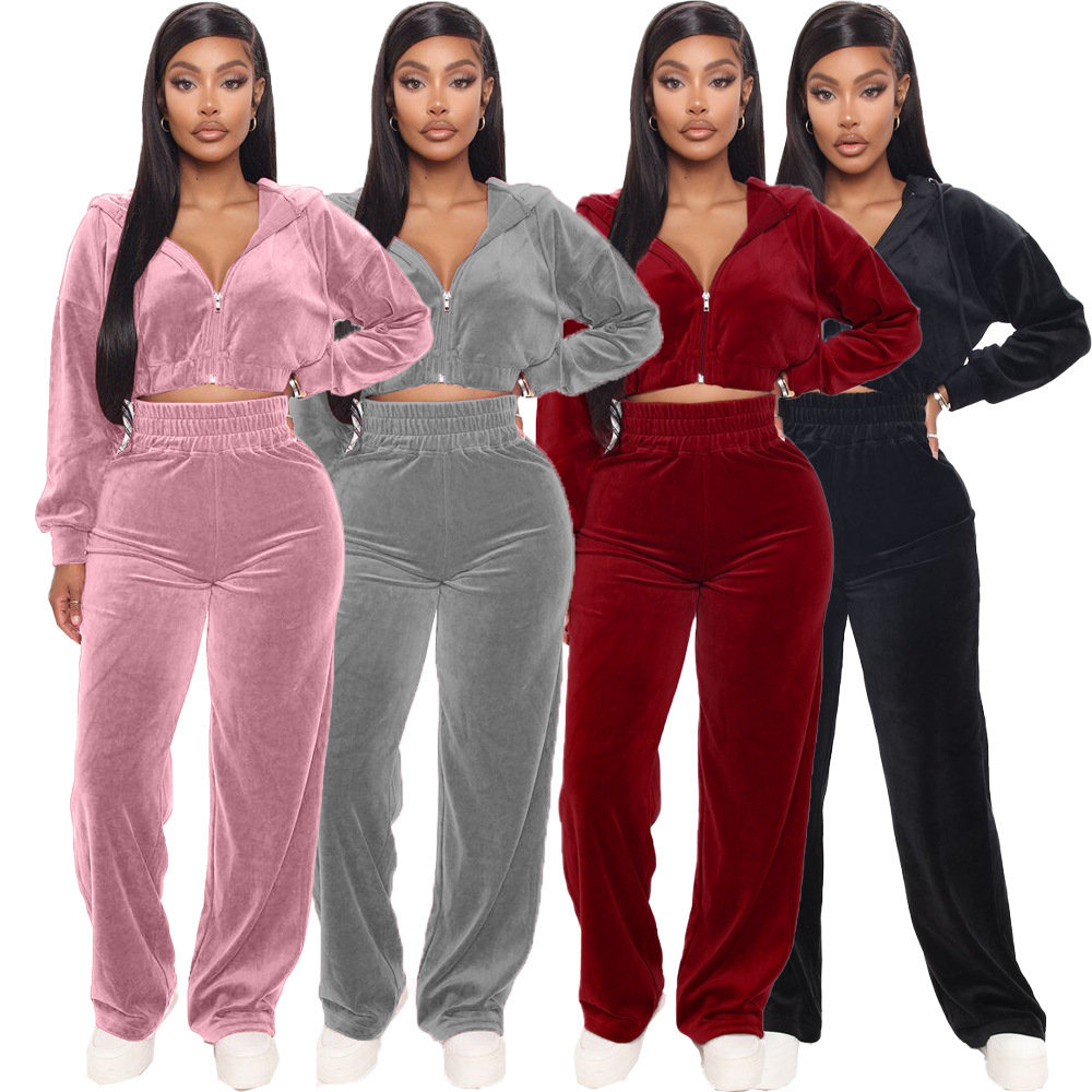 2025 Cross-Border European American Autumn/Winter Women's Clothing Hot Sale Korean Velvet Zipper Jacket And_ecoleips.com