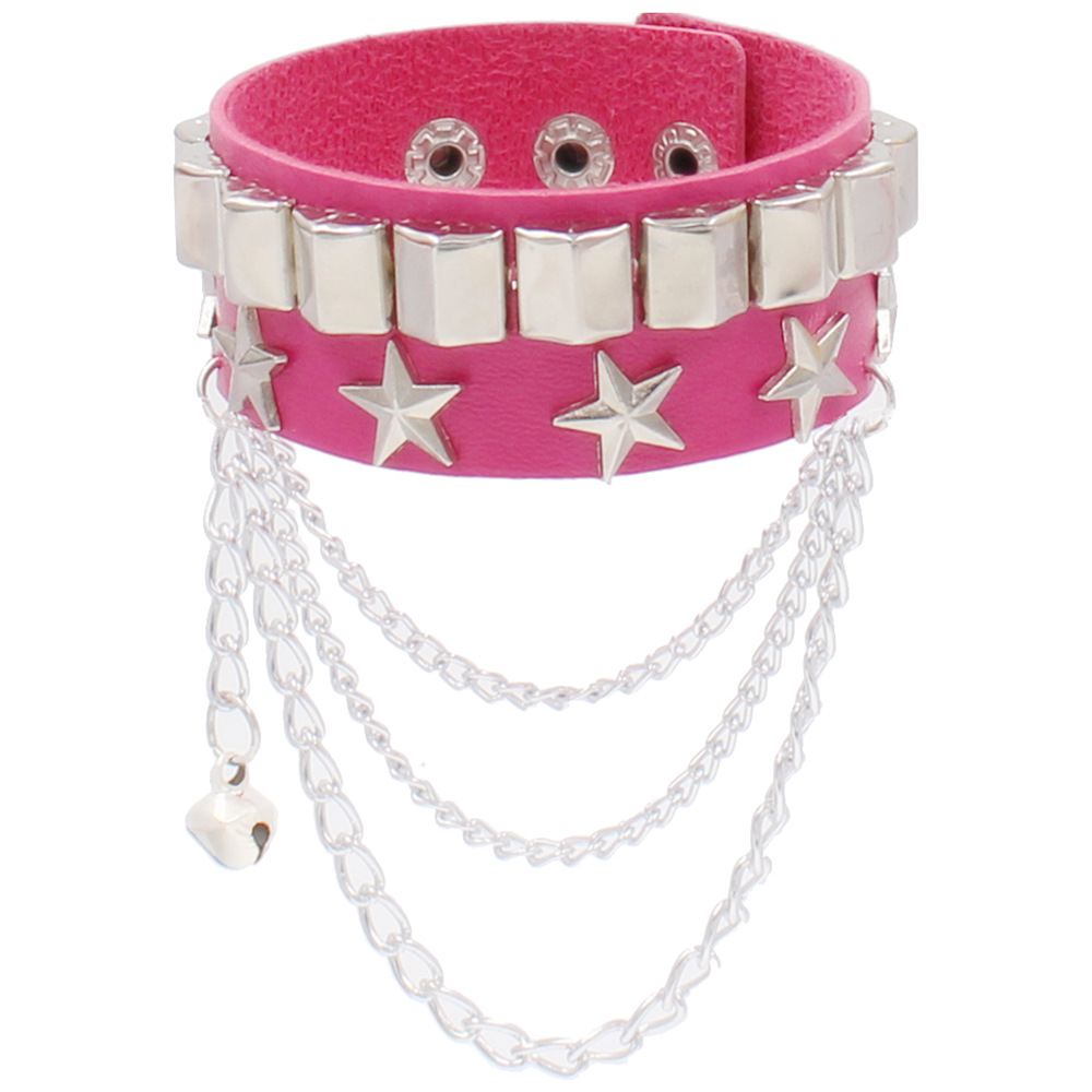 Punk Star Skull Ccb Pu Leather Wholesale Wristband display picture 4