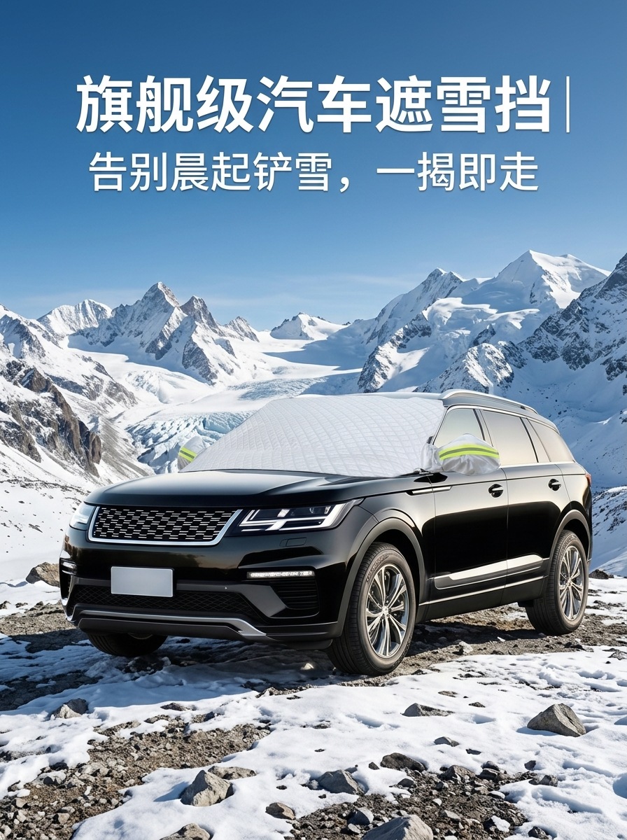 Windshield snow cover, sunshade, snow-proof half cover, car sunshade, front windshield cover, wholesale car cover, thickened