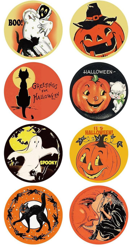 500 ハロウィンホリデーお祝いスカル粘着ステッカーラベルシールステッカー|undefined