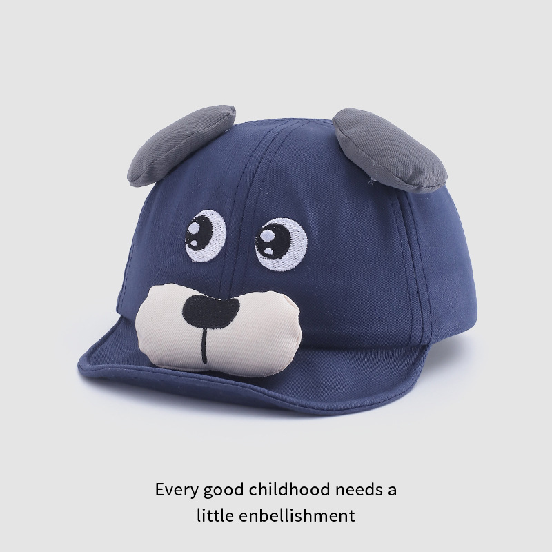 Sombreros para bebés primavera y otoño delgados para bebés masculinos y femeninos, gorras de lengua suave, gorras de béisbol de dibujos animados para niños adorables.