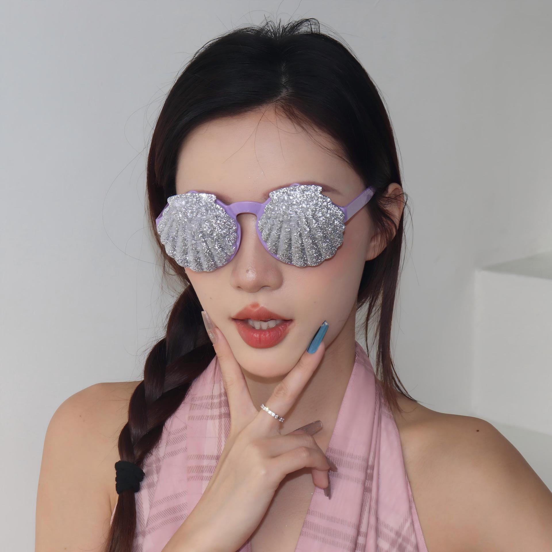 Gafas de Fiesta con Concha Abatible de Plástico ABS Decorativas para Playa y Vacaciones