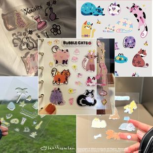 Little Red Riding Book Same Style ins Jelly Sticker Three-dimensional Cute High-end High-end Color Value Decoration diy Mobile Phone Tablet PC