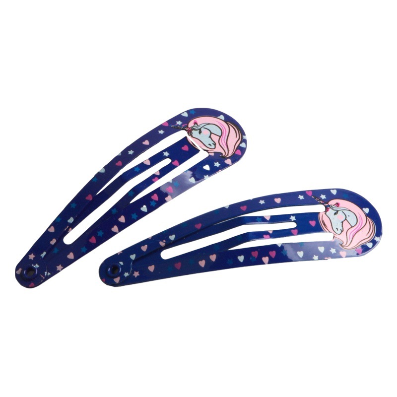 Manufacturer Wholesale Korean New 5cm Printed Bb Clip Fashion Bangs Clip Kidsren's Hair Clip Headwear Water Drop Clip Hair Accessories