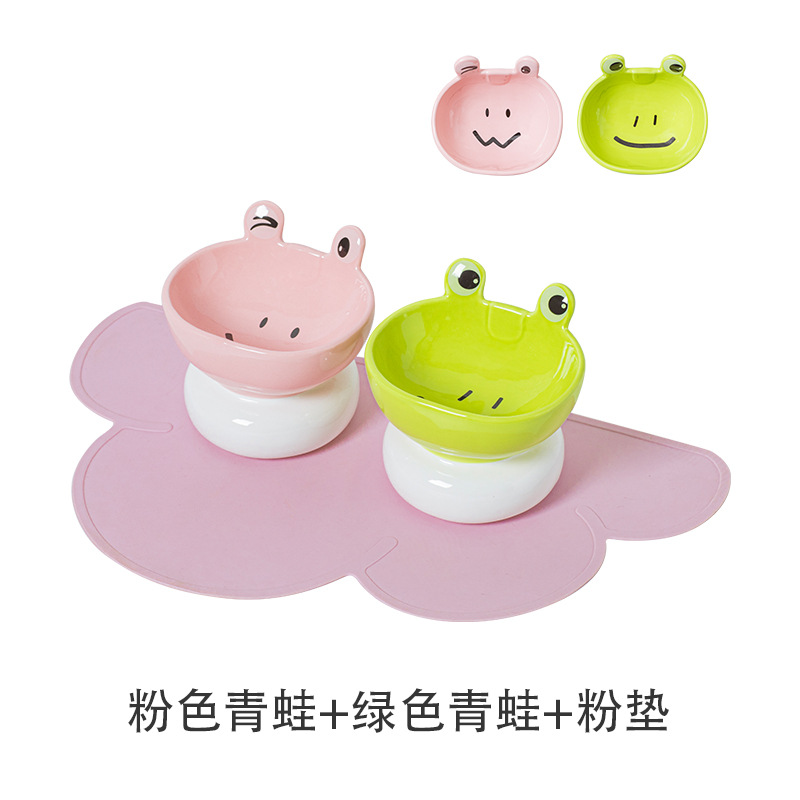 녹색 개구리 + 분홍색 개구리 + 분홍색 구름 패드
