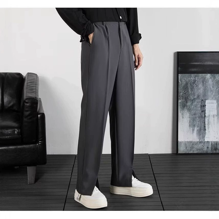 High quality summer trousers, suit, slim fit