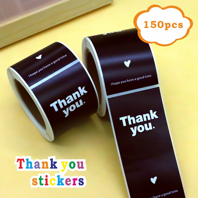 150 new cross-border gift packaging thank you seal baking wedding gift decoration sticker 150 new cross-border gift packaging thank you seal baking wedding gift decoration sticker