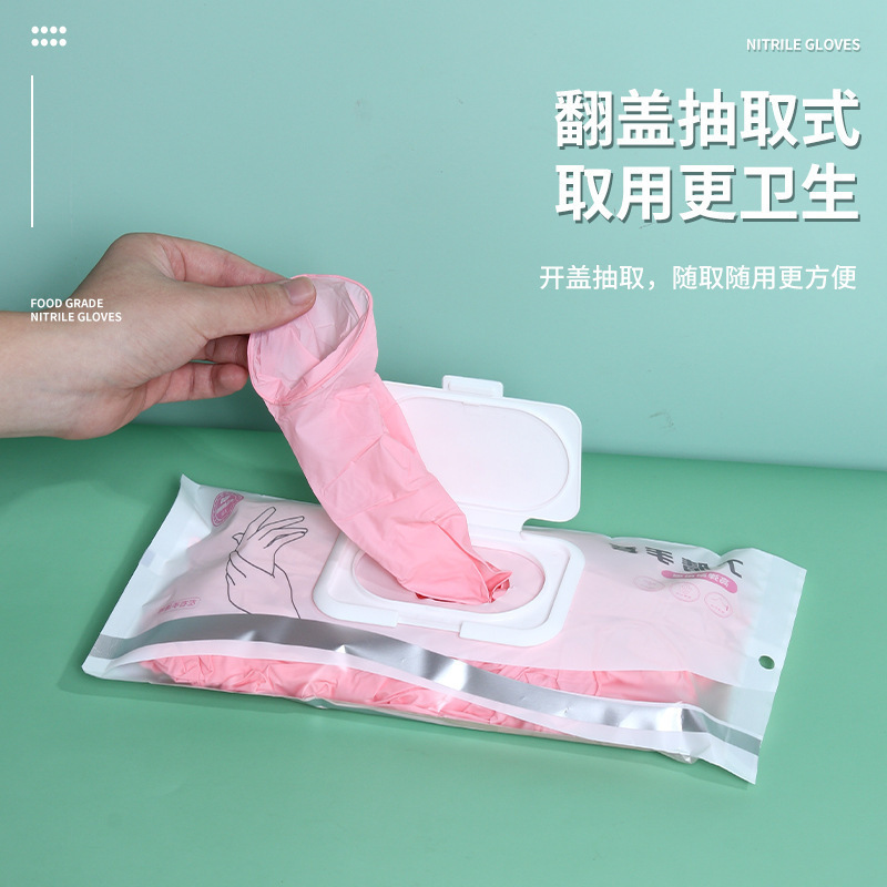 使い捨て食器洗い手袋、家事、キッチン掃除、耐久性のある厚みのある食品グレードのPVC家庭用ニトリル手袋|undefined