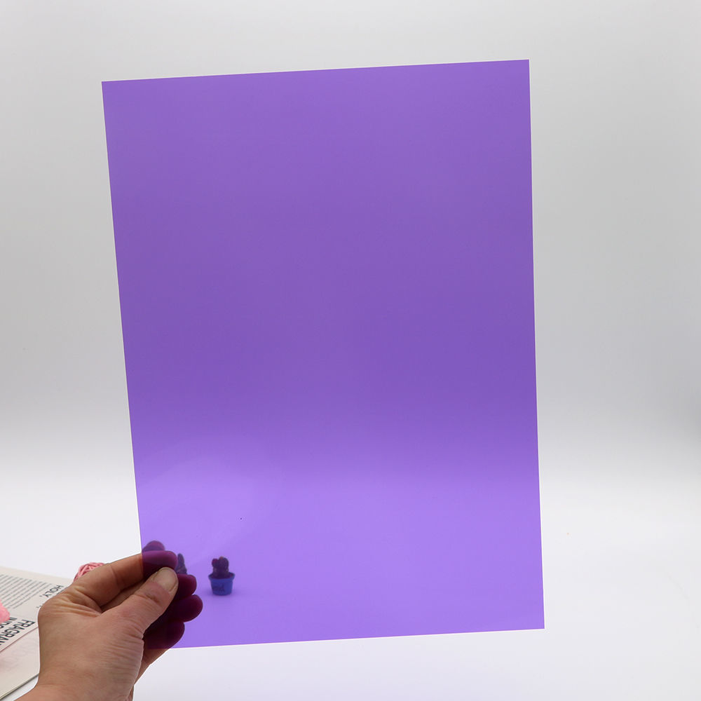 Papel de vidrio de color hecho a mano transparente DIY hoja dura transparente papel de plástico colorido para niños A4A5PVC alas papel de color