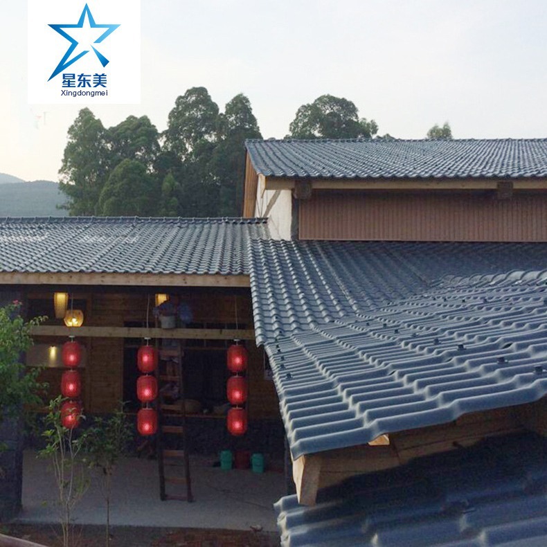 ASA树脂瓦厂家仿古屋面塑钢瓦 屋顶平改坡瓦隔热瓦耐腐性雨棚瓦片