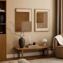 抽象奶油中国风客厅装饰画侘寂风小众艺术民宿酒店床头挂画芯