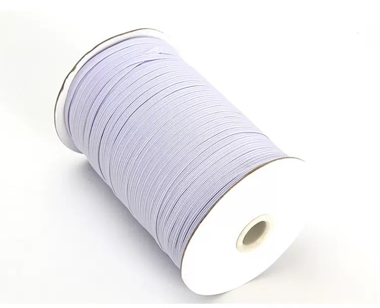 Inventario al por mayor 1CM blanco caminando elástico cama de tela de goma de punto correa de correa elástica gruesa pantalones