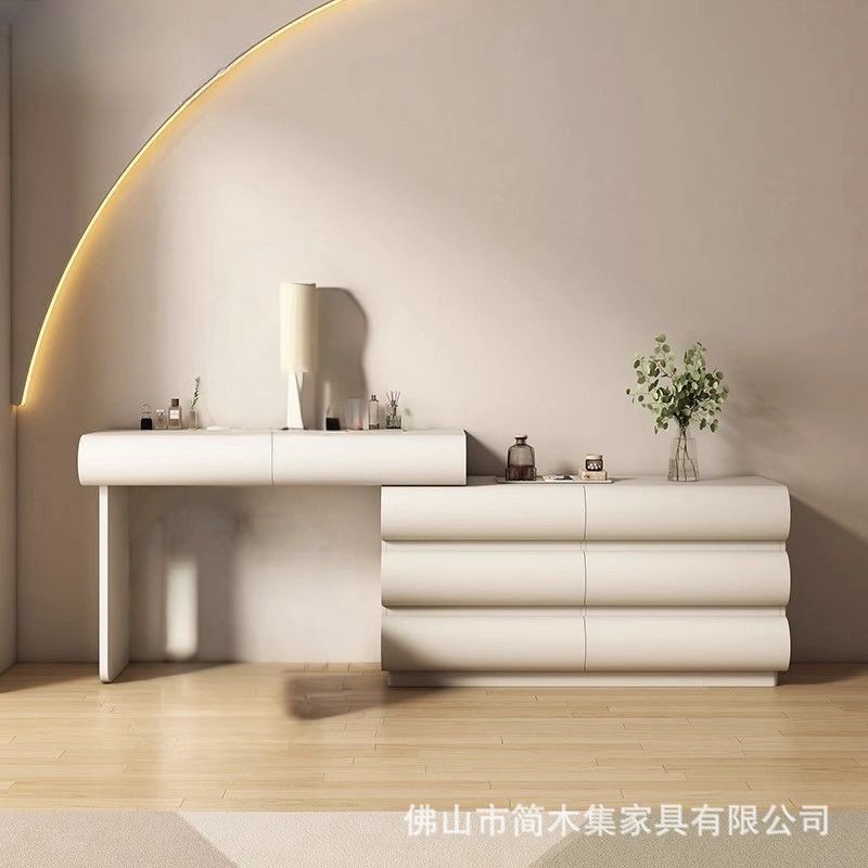 크림 화이트 110 6단 서랍장 + 110 테이블