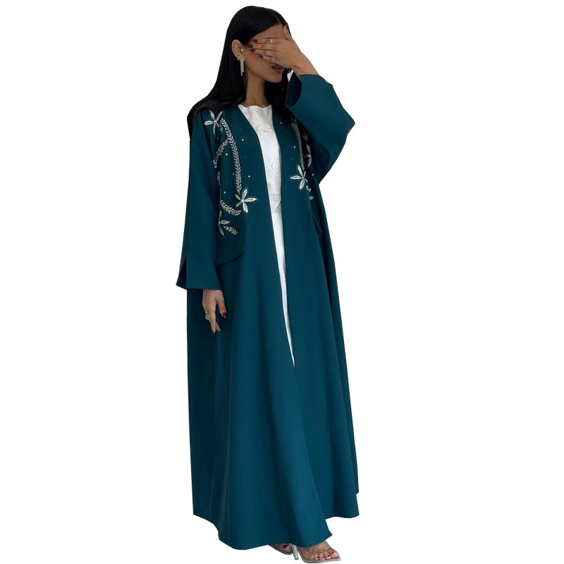 MQ213 modest new Middle Eastern embroidered cardigan cross-border hot selling women's clothing Muslim fashion ethnic abaya