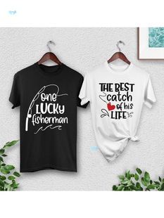 1Pc Lucky Fisherman and Best Catch Matching t Shirts