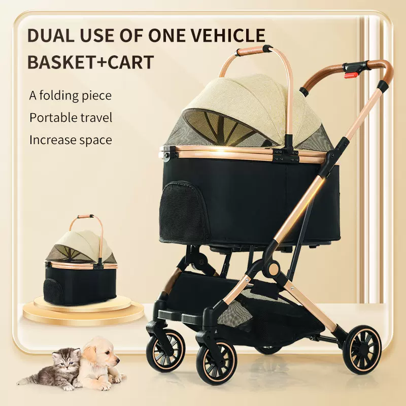 新款宠物推车外出轻便可折叠狗猫车中型小型犬猫咪户外出用品