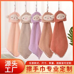 擦手巾定制挂式厨房卫生间毛巾定做可爱家用抹布加厚吸水擦手布-阿里巴巴