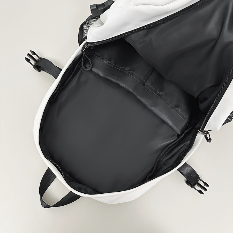 Mochila escolar resistente al desgaste para estudiantes universitarios en clase, mochila simple y versátil para estudiantes de secundaria, mochila de viaje de gran capacidad al por mayor