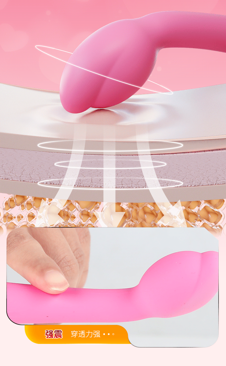Doudou G-Spot Vibrating Egg, Silicone Rechargeable-Style Button Control, Dual G-Spot and Clitoral Stimulation — detail image 17