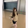 宽松秋季立领休闲双排扣