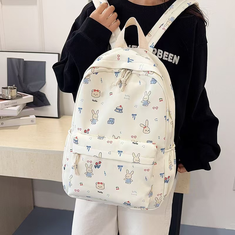 cross-border new arrival cute backpack teenage leisure travel lightweight backpack large capacity leisure junior high school student schoolbag