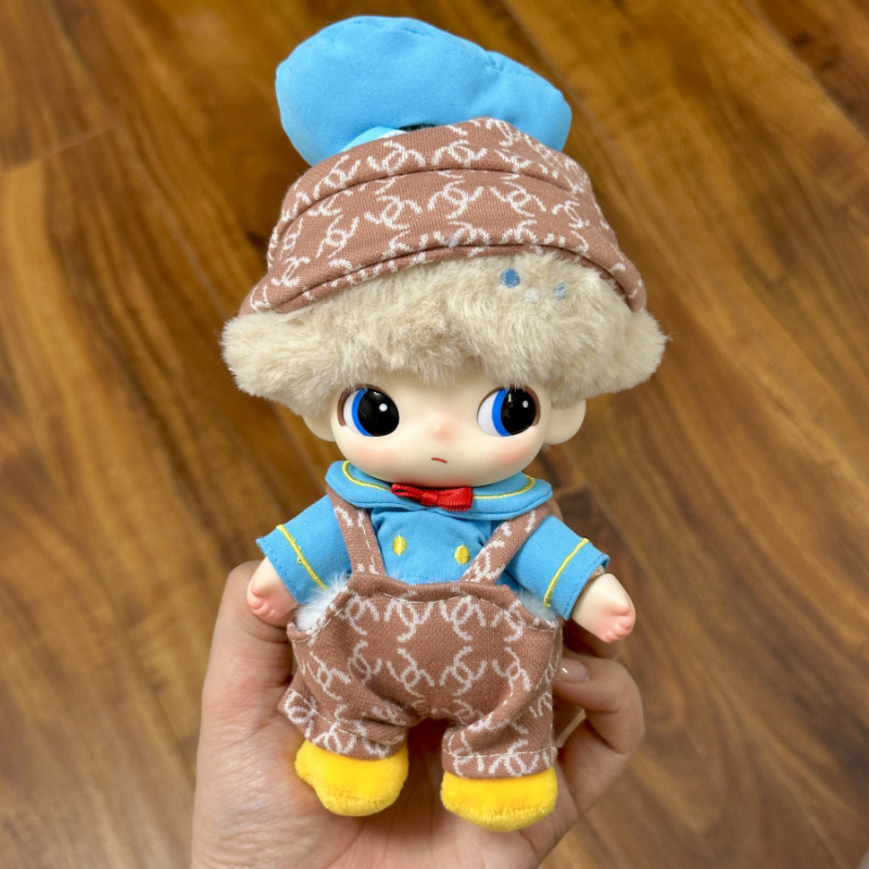 仅娃衣】DIMOO WORLD毛绒挂件衣服娃衣牛仔裤双拼背带裤套装着替|undefined