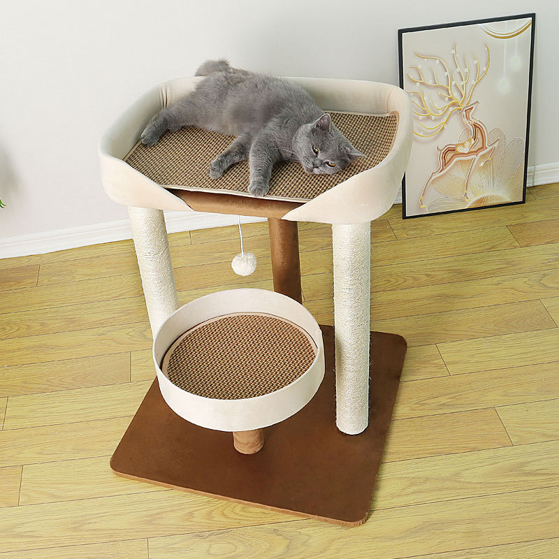 고양이 등반 랙 고양이 둥지 고양이 나무 통합 큰 침대 고양이 랙 큰 고양이 스크래치 보드 공간 캡슐 등반 사이 살 기둥 스폰지 고양이 침대
