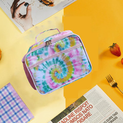 Sling Student Cartoon Oxford Cloth Insulated Lunch Bag with Large Capacity for Kids, Starry Sky Print