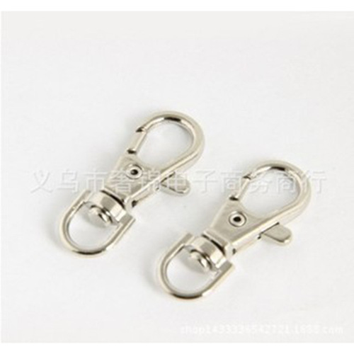 Factory direct supply keychain zinc alloy dog ​​buckle stainless steel hardware luggage buckle accessories 32mm keychain