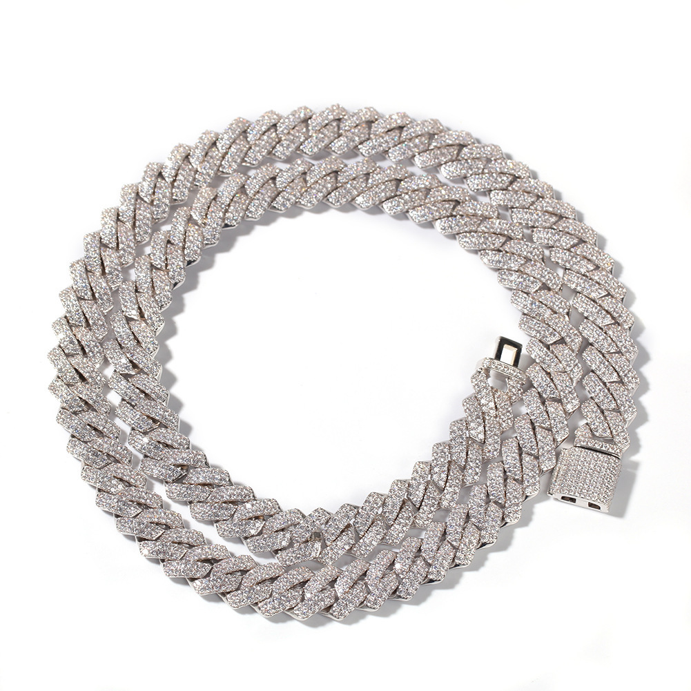 129g Weight Zircon Inlay Material Bracelets, Necklace Classification 1 Piece Quantity Daily, Street Occasion Copper Material Geometric Pattern Men's Gender Inlay Design Hip-Hop Style Hip-hop Geometric Copper Inlay Zircon Bracelets Necklace 3