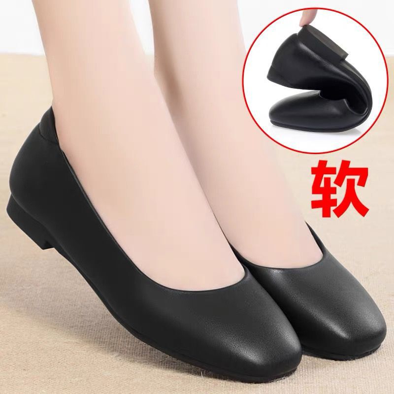 Mom's Shoes Spring and Autumn Soft-Soled Professional Workwear Commuting Work Shoes Soft Leather Middle-Aged and Elderly Comfortable Soft Women's Shoes Fashion Mom's Shoes Spring and Autumn Soft-Soled Professional Workwear Commuting Work Shoes Soft Leather Middle-Aged and Elderly Comfortable Soft Women's Shoes Fashion
