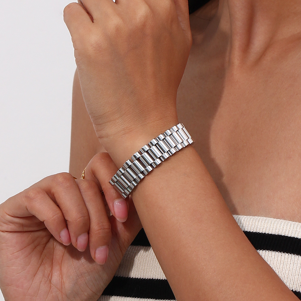 Fashion Geometric Stainless Steel Plating Bracelets 1 Piece