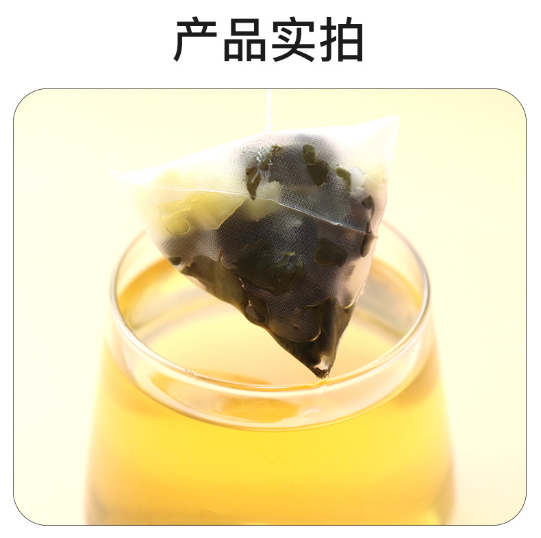 Peach Oolong Tea Mi Tao Wu Long 3g Triangle Tea Bags 30 Count Sugar Free Fruit Tea in use