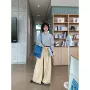 卷边宽松气质秋冬牛仔裤