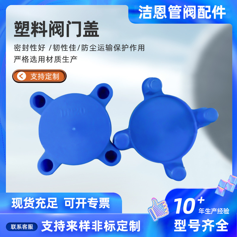 厂家直营阀门盖DN20 蓝色桔黄色阀门封盖常年现货