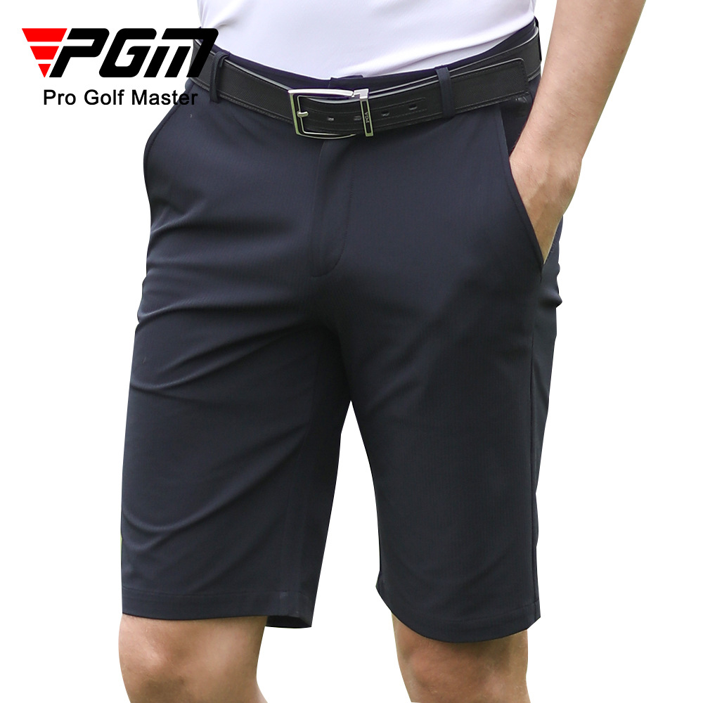 Quần short golf nam thể thao mùa hè co giãn cao thoáng khí — KUZ075 màu trơn quần short màu đen, KUZ075 màu trơn quần short màu xám