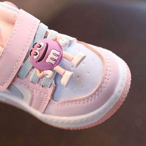 Baby sports shoes sneakers winter plus velvet 0-3 years old 1 soft sole non-slip children's second cotton shoes toddler shoes boys and girls shoes