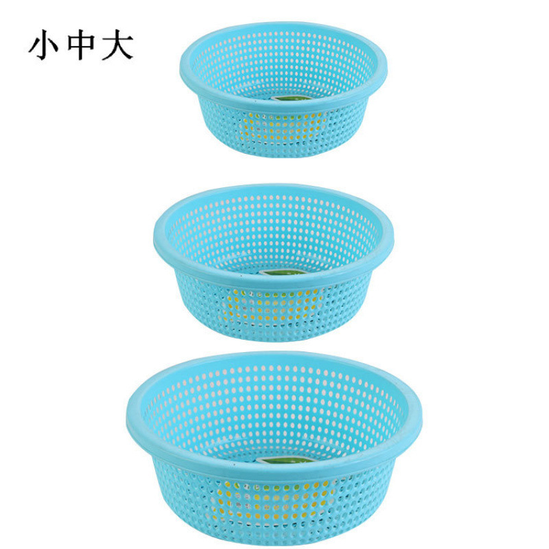プラスチック排水バスケットキッチン肥厚大型新しい野菜洗濯バスケット家庭用フルーツボウルラウンドフルーツ耐久性|undefined