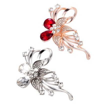 Luxe bloemen strass broche voor dames elegante speld voor pak_voghion.com