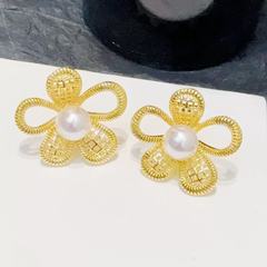 ベトナム沙金古法花糸真珠花ピアスdiyアクセサリーイヤリングアクセサリー女性